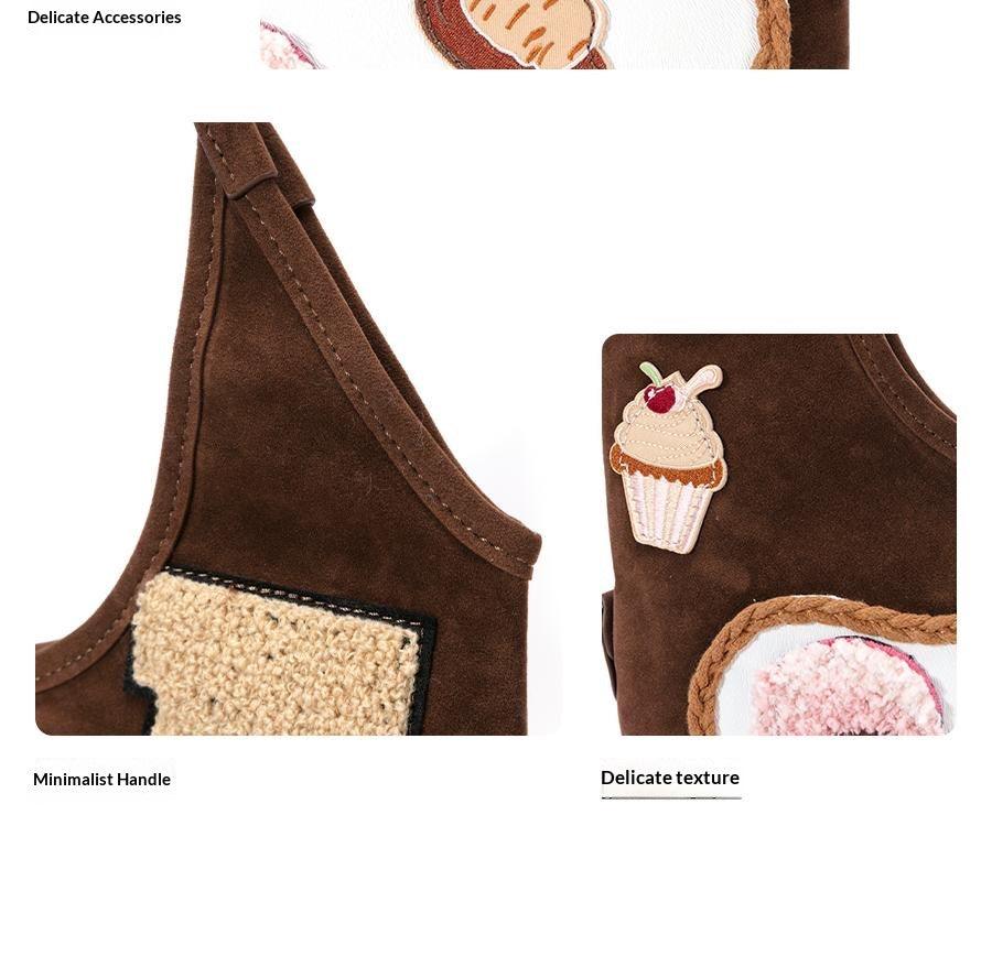 Cute Bear Fun Bites designer original shoulder bag \ handbag \ crossbody bag