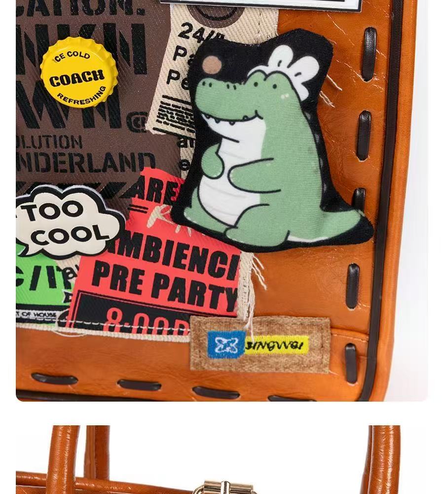 Fighting Godzilla designer original handbag \ shoulder bag \ crossbody bag