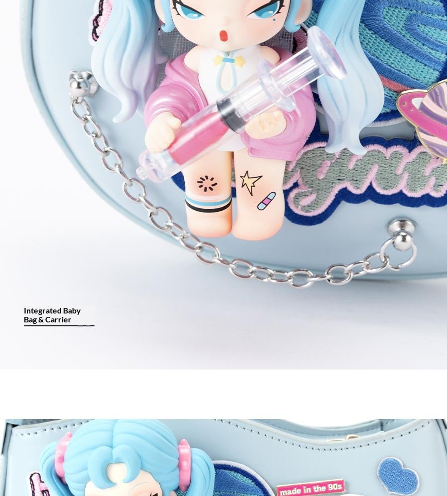 Milk Blue Puff designer original handbag