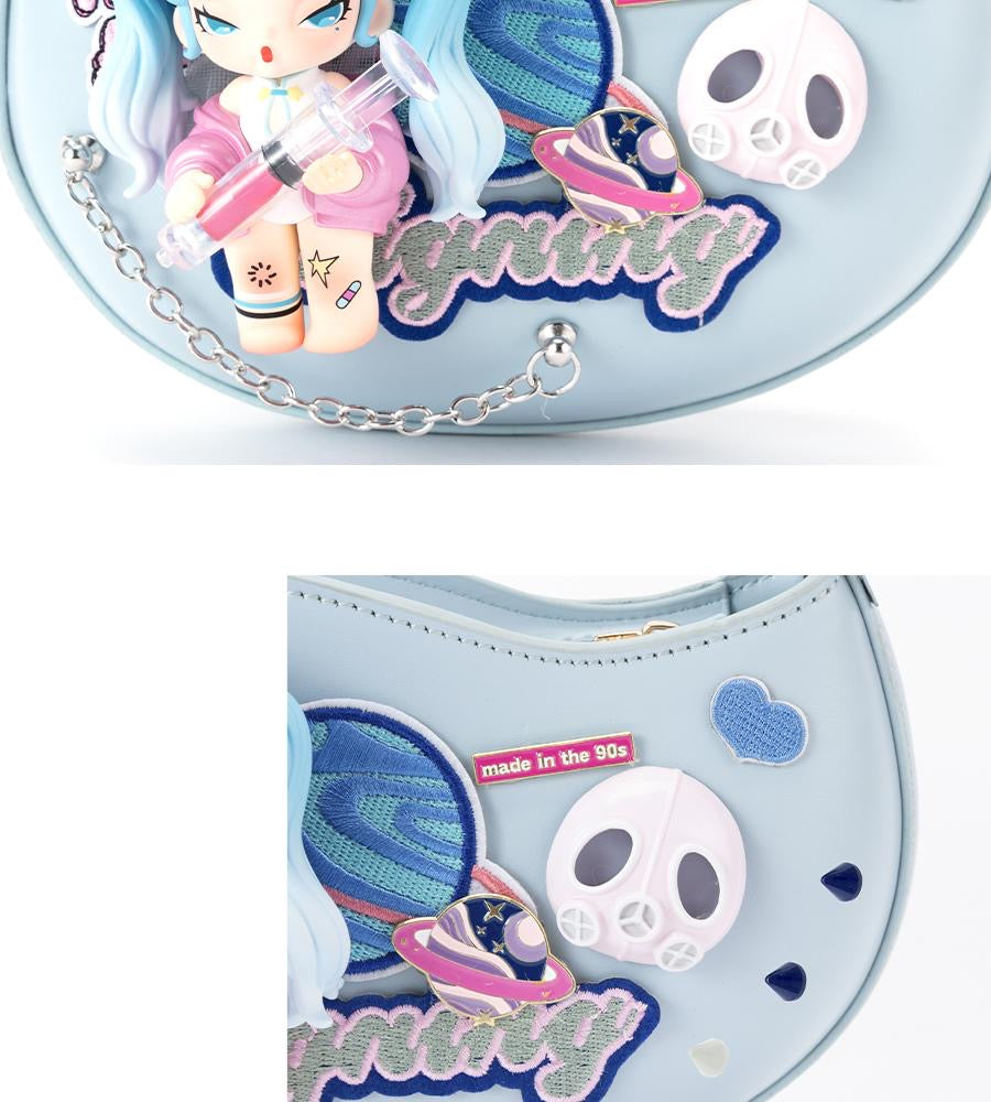 Milk Blue Puff designer original handbag