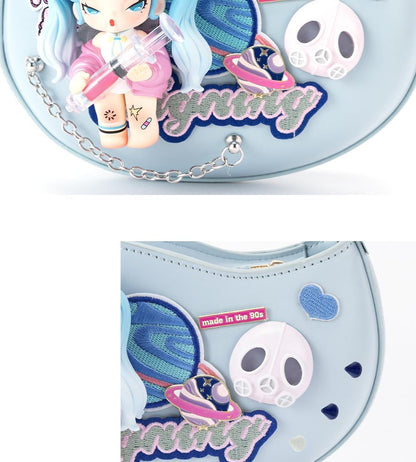 Milk Blue Puff designer original handbag