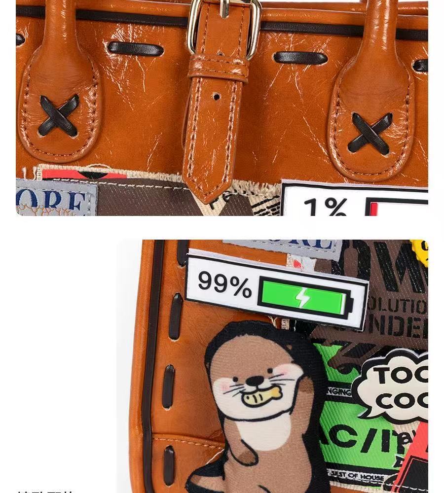 Fighting Godzilla designer original handbag \ shoulder bag \ crossbody bag