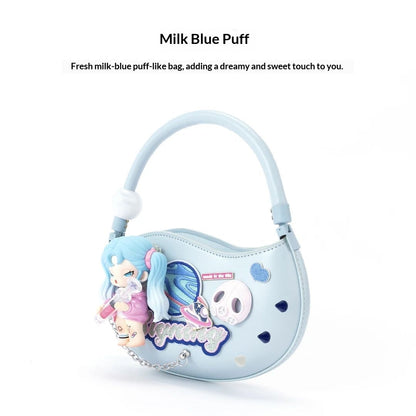 Milk Blue Puff designer original handbag