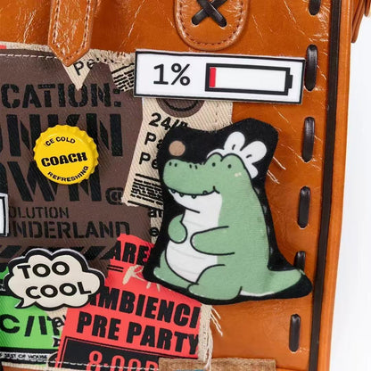 Fighting Godzilla designer original handbag \ shoulder bag \ crossbody bag