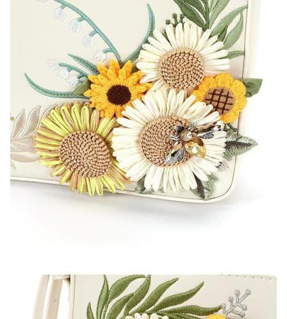 Language of sunflowers designer original shoulder bag \ crossbody bag